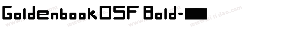 GoldenbookOSF Bold字体转换